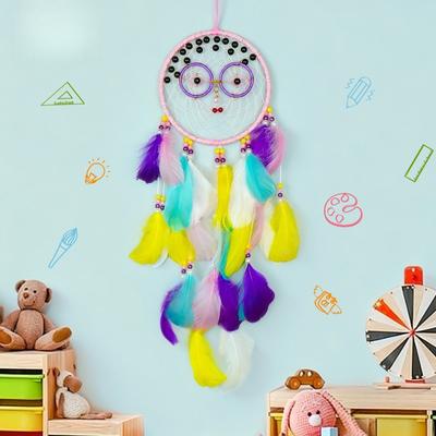 1 Stück Home Feder Windspiel Dekoration Zimmer Wandbehang Traumfänger Kreative Wand Schlafzimmer Wohnzimmer Dekorieren