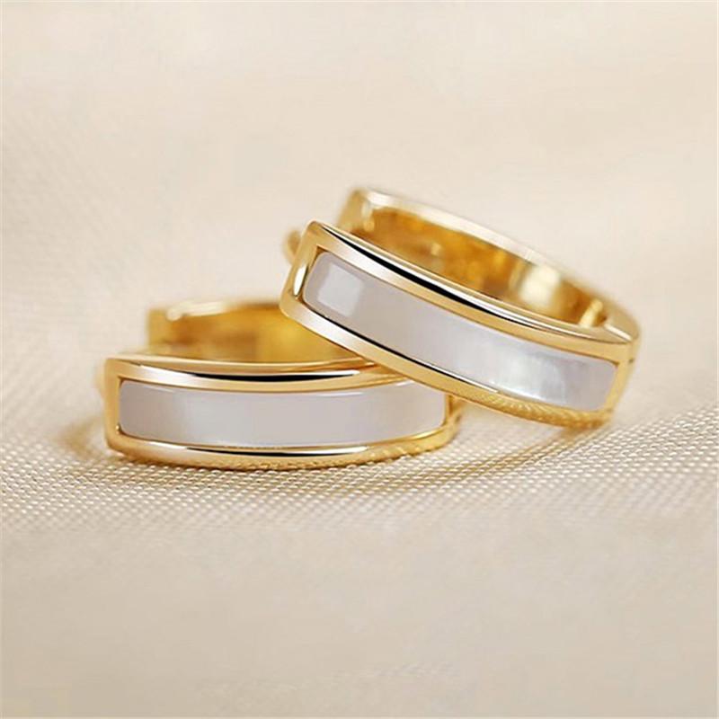 925 Sterling Silver Fashion Simple White Enamel Huggies Ear Hoop Earrings for Women Classic Gothic Punk Jewelry Gifts
