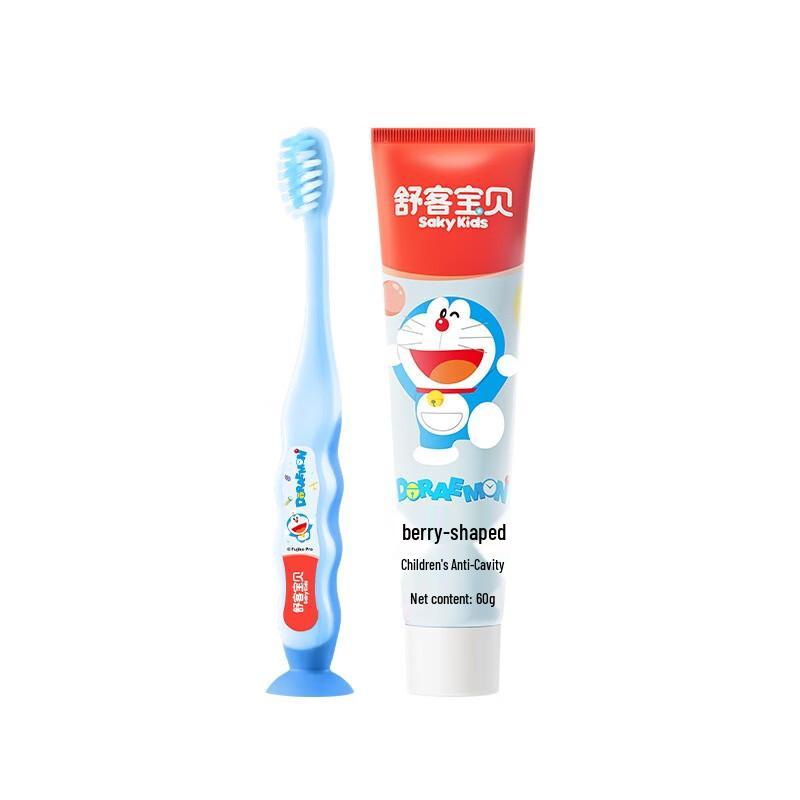 

Shuke Doraemon Kids Strawberry Anti-Cavity Toothpaste & Toothbrush Set