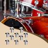 10 Pieces Bass Drum Claw Hooks with Gaskets Good Strength Hardware Sturdy Professional Zinc Alloy