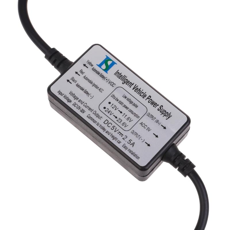 12V~30V to 5V2.5A Type C Right Angle Step-Down Power Converter Type C Power Cable Fast Charging, 90Degree Design