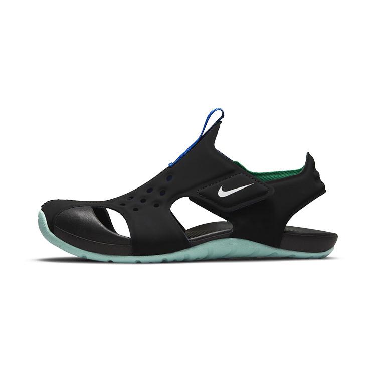 Nike Sunray Protect 2 Synthetic Leather Trendy Breathable Children s Sandals Black Green Children Aged 3 7 Years Old DM0972-010 31