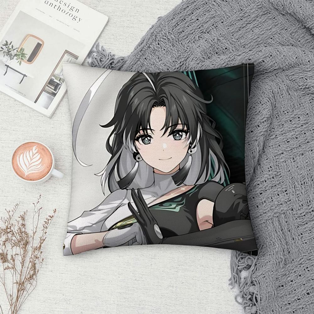 Wuthering Game Jianxin Cushion Cover Square Pillow Bedroom Sofa Leisure Comfort Living Room Home Decoration X