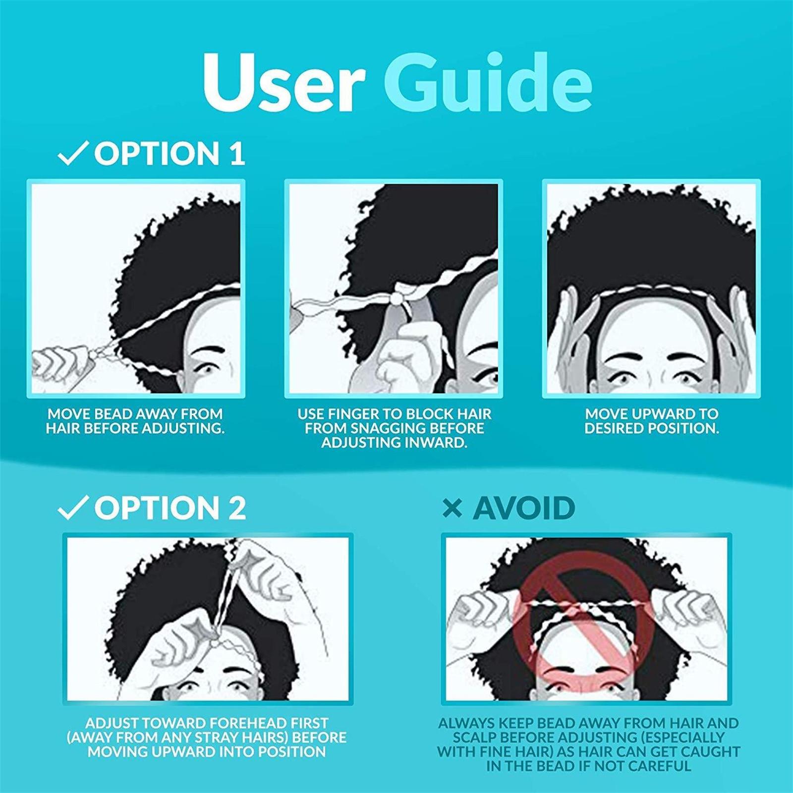 Слоеные завязки для хвоста. Повязка для волос регулируемой длины для коротких курчавых — фото 5