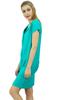 Bimba Womens Aqua Blue Long Shirt Getting Ready Buttondown Night