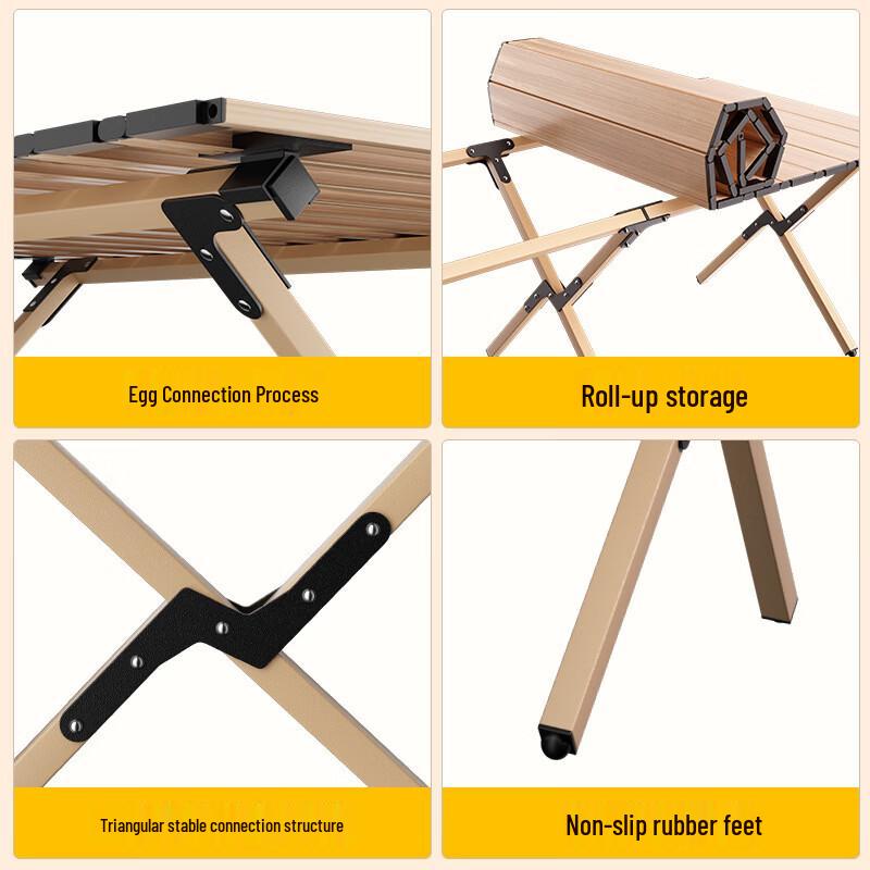 ZISIZ Outdoor Folding Table and Chair Set