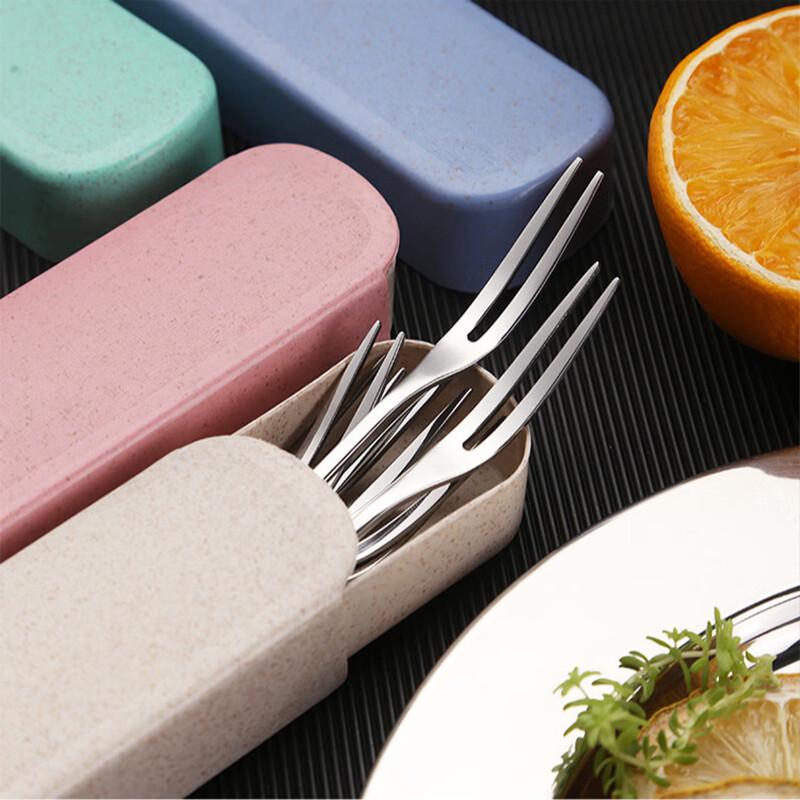 Stainless Steel Portable Fruit Fork Set