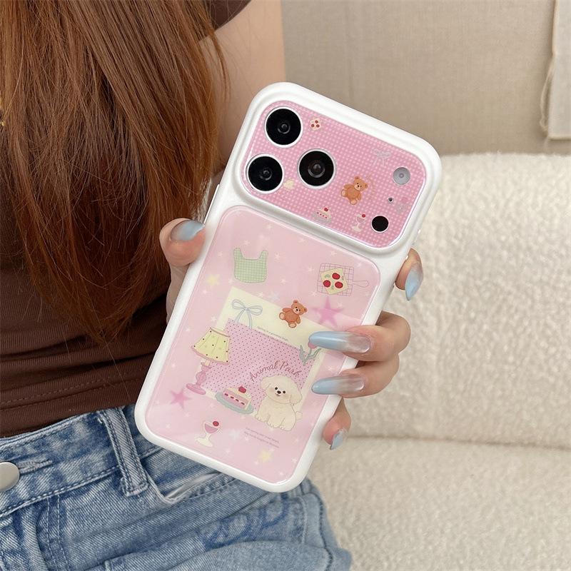 Pink Plaid Desk Lamp iPhone 17/16 Pro Max/15 Pro Girly Phone Case