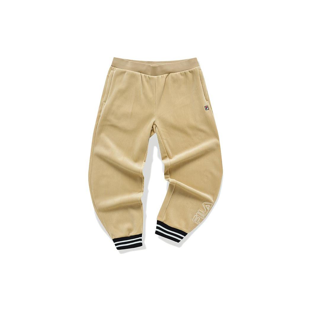 FILA Casual Pants Men s Pebble Khaki Thickened Cuffed Pants A51M143603F-LK M