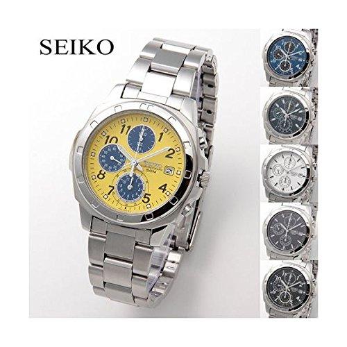 SEIKO Watch Chronograph SND195P Black/Arabic Fashion Watch Men