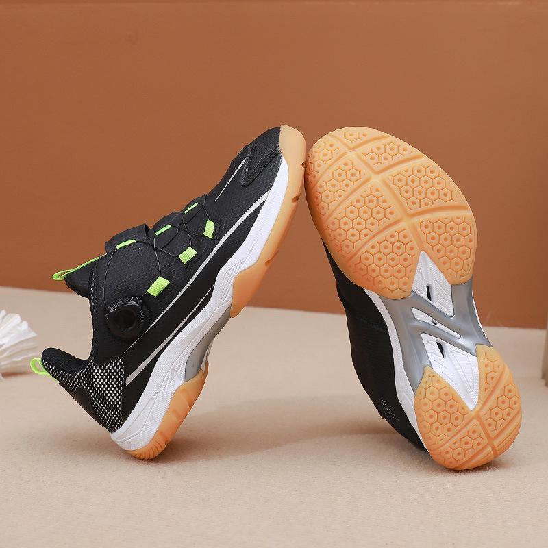 Professional badminton shoes men's volleyball shoes women's rotating buckle table tennis shoes non-slip wear-resistant tennis training shoes sports