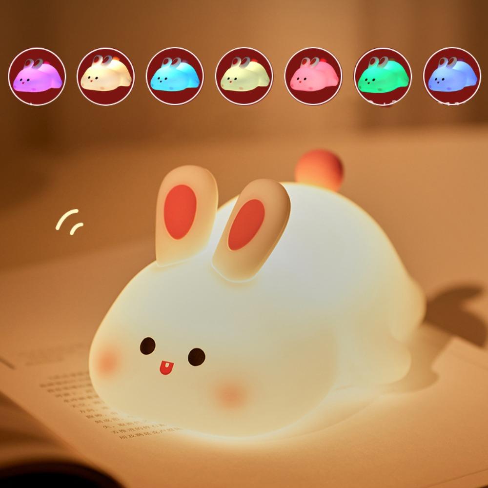 

Silicone Pat Lights Timed NightLights Creative Night Light Desktop Ornaments Seven Colors