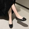 Spring New Korean Style Fashion Round Toe Flat Casual Plus Size Women's Shallow Cut Bow Single Shoes