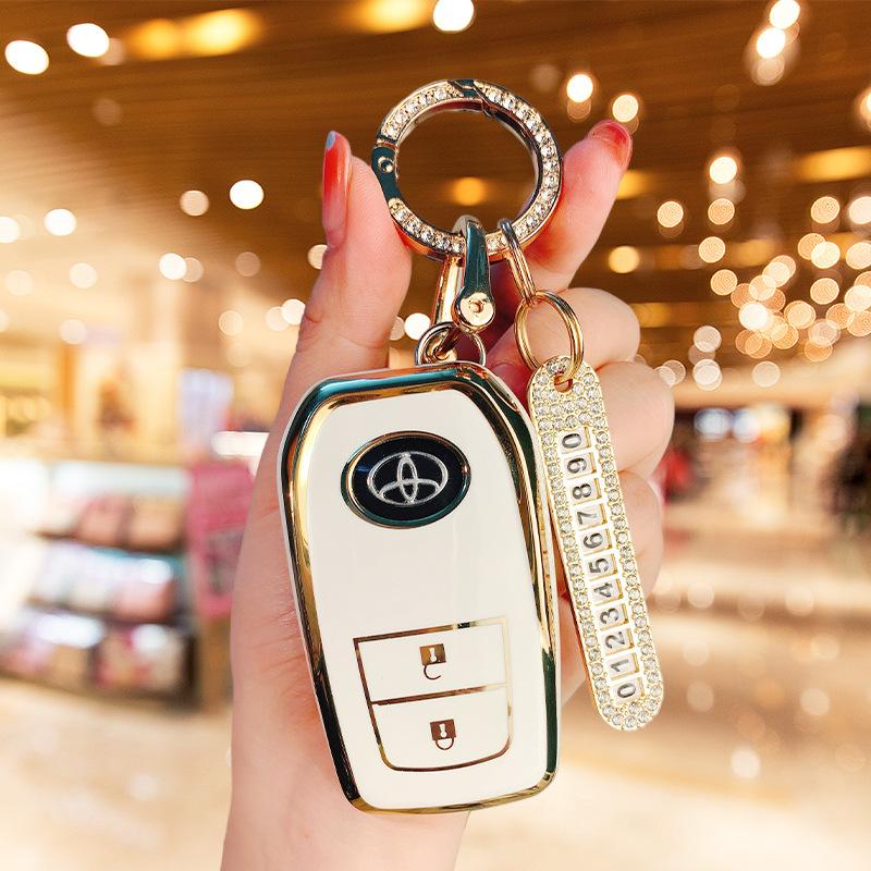 Spezielles Toyota Leiling Doppelmotor E + Autoschlüsselset Ling Put HARRIER Hülle Corolla Sharp Put Vorne Landa Schnalle