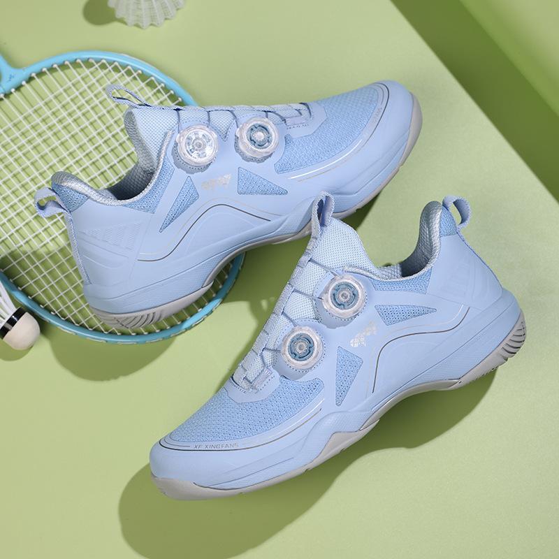 

Competition badminton shoes men and women couple carbon plate non-slip shock absorption automatic knob youth training shoes student running shoes 36