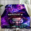 Chucky Horror Print Flannel Blanket, Soft Warm Lightweight Throw Blanket for living Room,Sofa Bed Camping office
