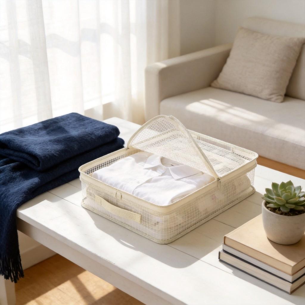 Pvc Cube Storage Box For Clothes With Dustproof Design For Wardrobe Organization