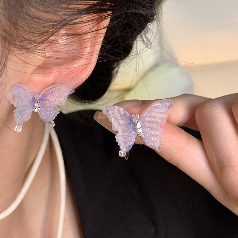 

Серьги-бабочки Fairy Temperament Fantasy Blue Crystal для женщин 1 pair