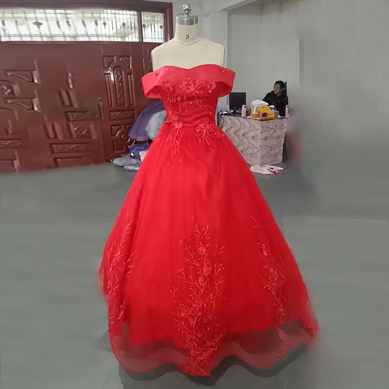 New chorus dress welcome solo tutu skirt annual meeting host catwalk colorful wedding dress long student performance uniform