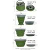 Portable Mini Folding Cup Bowl Set Heat Resistant Folding Camping Teapot Food Grade for Outdoor Travel Hiking Household Supplies