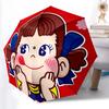 Peko Chan Print Automatic Umbrella, 8 Rib Iron Frame, Plastic Handle, Suitable for Outdoor Travel &Daily , Ideal Gift