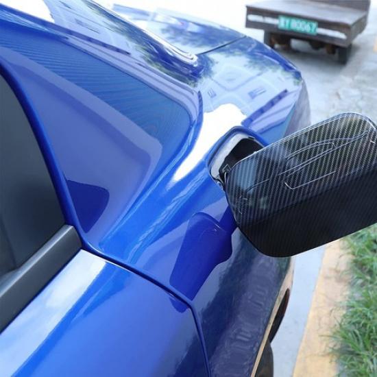 Carbon Fiber Door Fuel Filler Tank Gas Cap Cover Trim For Dodge Charger 2011+