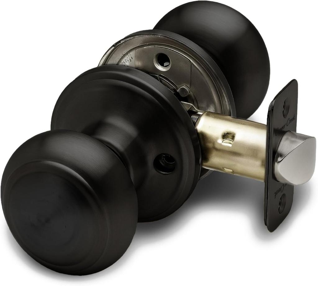 Schwarzer Zinklegierung Eiförmiger Ovaler Türgriff ohne Schlosskörper für Heimwerker Dekoratives und Stilvolles Design