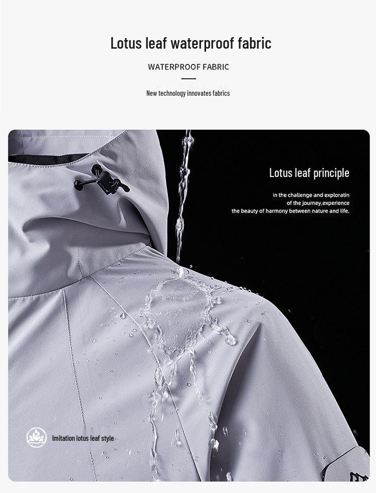 2024 Men’s & Women’s 3-in-1 Outdoor Mountaineering Jacket: Detachable, Waterproof, Solid Color System.