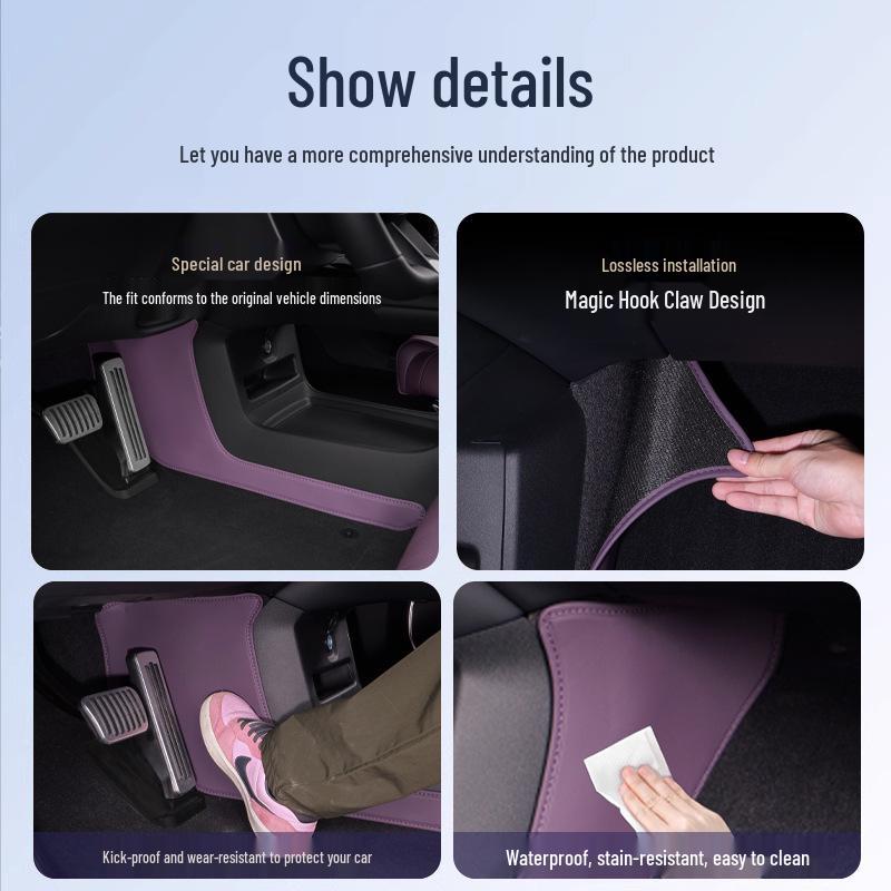 Xiaomi SU Kick Pads & Nappa Leather TPE Seat Protectors for Console Interior Modification