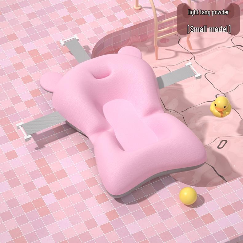 Non-Slip Baby Bathing Pad with Pocket for Newborns