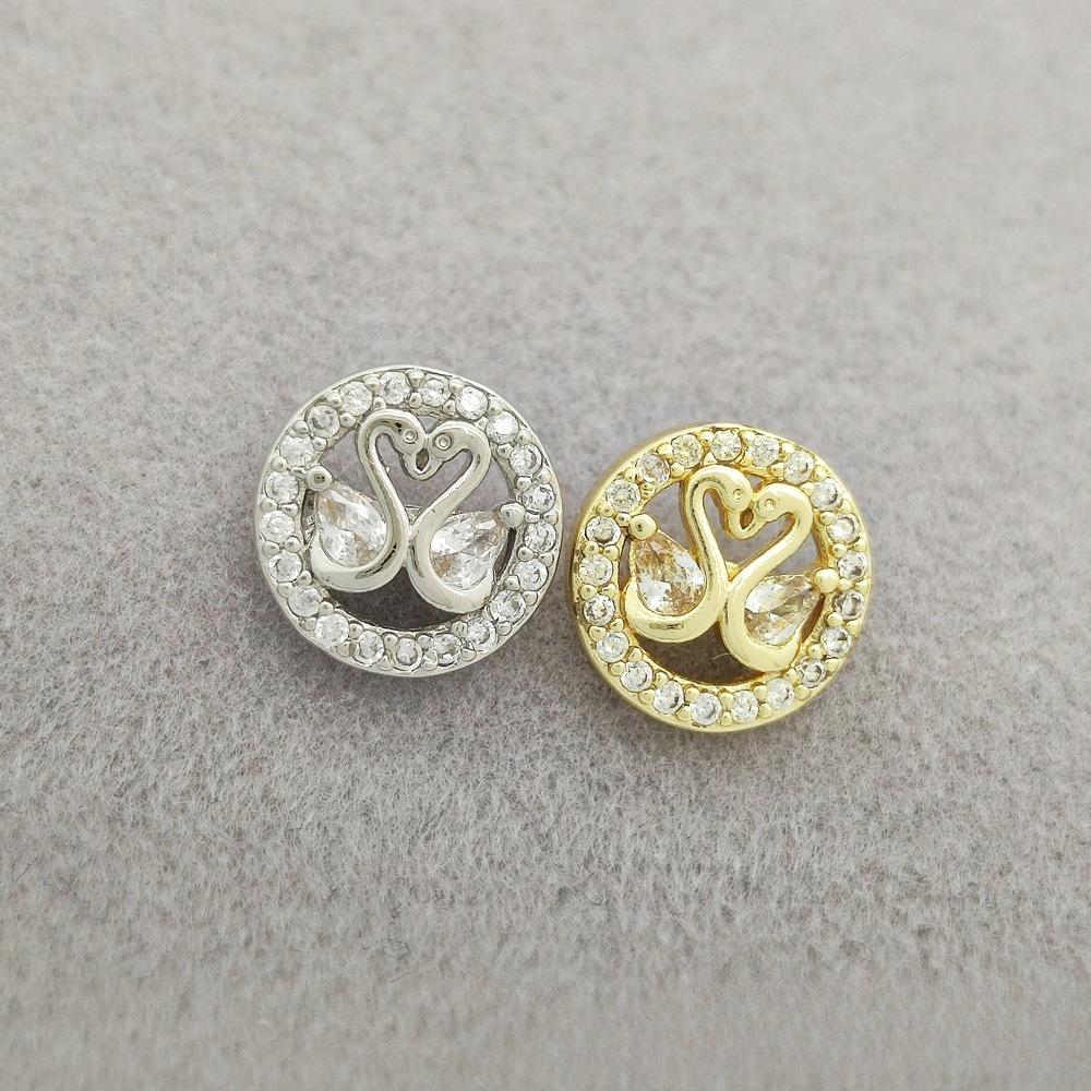 5pcs Cubic Zirconia Button for Clothing DIY Decorative CZ Sewing Buttons for Cashmere Knit Cardigan Shirt