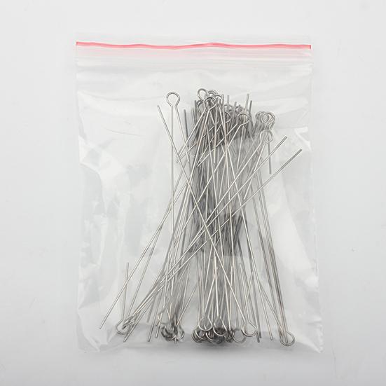 50Pcs Rotating Sequin Steel Wire DIY Modification Sturdy Anti-rust Wear-resistant Accessories Stainless Steel Spinnerbait Fly Hook Wire Long Needle
