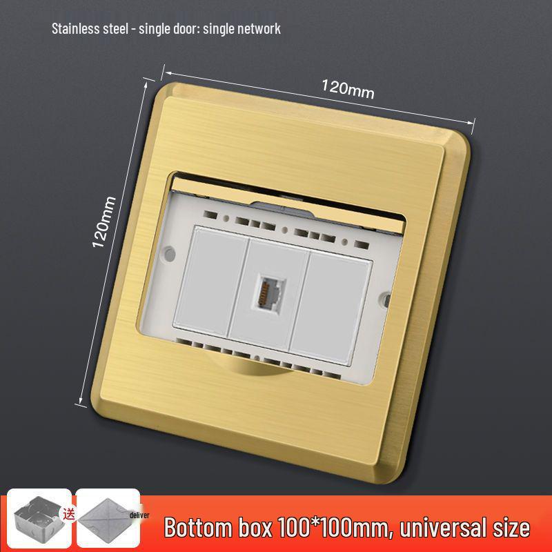 

Ultra-Thin Waterproof Floor Socket with Hidden Network Ports and Single Door Access