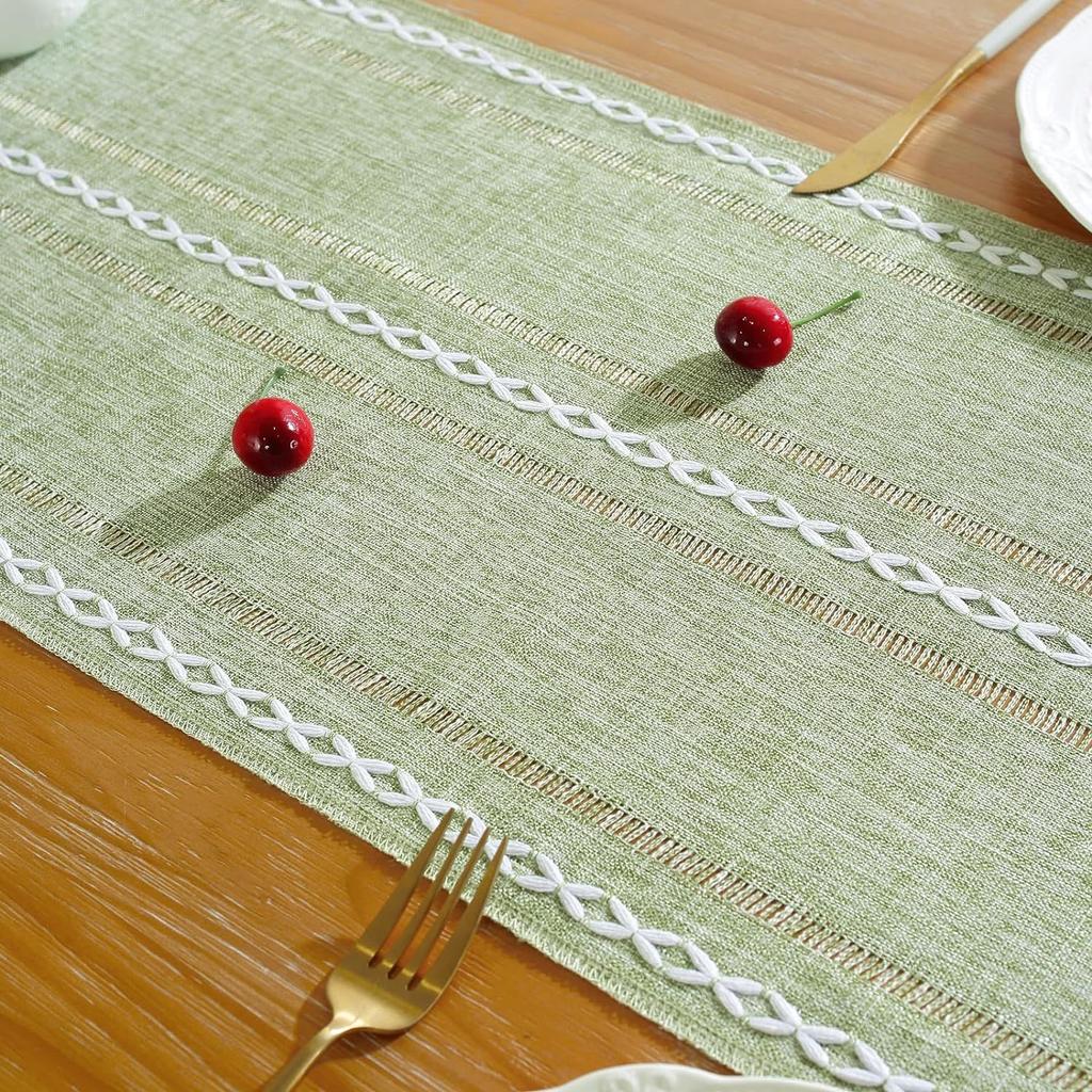 Venkovský Ručně Tkaný Střapec Dutý Stolní Běžec Ubrus Jednoduchý Moderní Krycí Látka Dlouhý Pás Bavlna Len Ubrus
