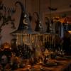 Glowing Star String Lights Light Up Witch Hat Hanging Lamp, Halloween Ornament with Twinkling Seasonal Home Party Supplies Stars Moon, Indoor Outdoor