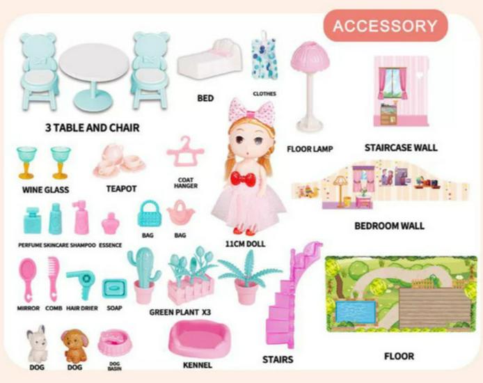 Little Princess Handbag Dollhouse Playset for Girls Ages 3-6: Perfect Birthday Gift