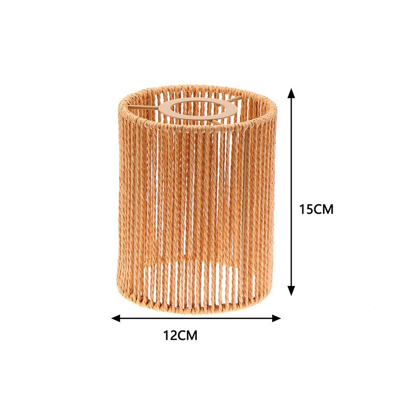 1 Piece Vintage Hanging Lampshade Handmade Woven Lamp Shade For Living Room Bedroom Hotel Simulated Rattan Light Fixture