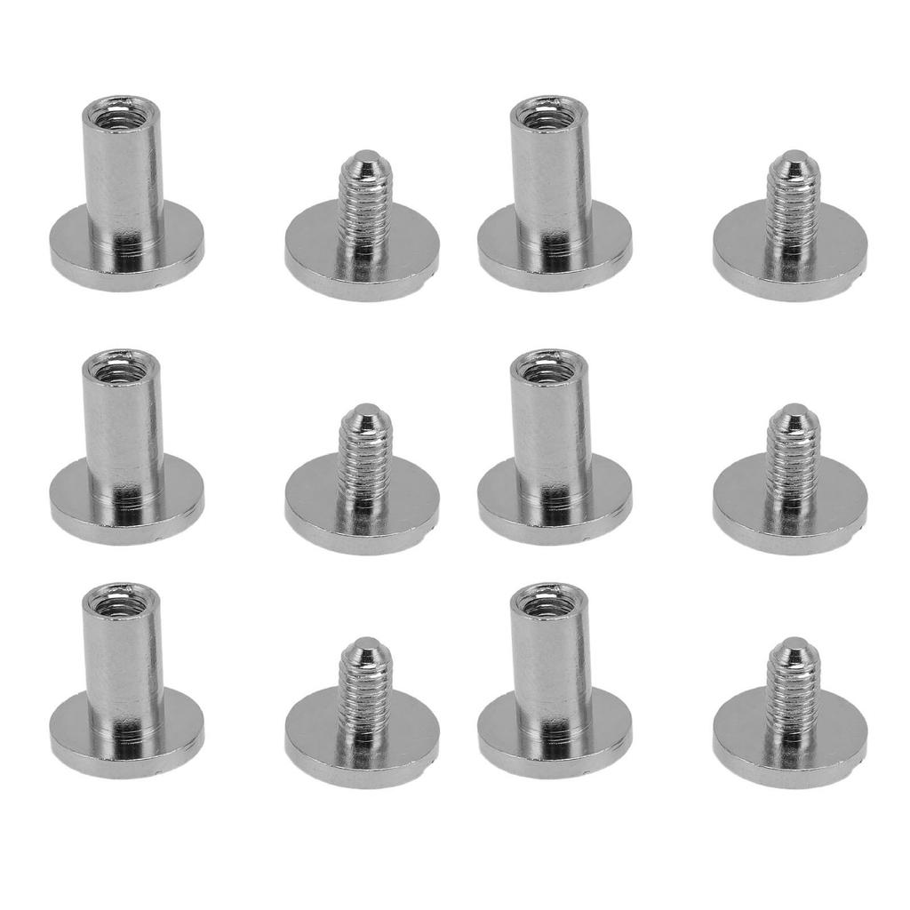 20 Sada Nýtů a Šroubů Zinková Slitina Kožené Nýty Stříbrné Měděné Obloukové Nýty pro Knihařství a