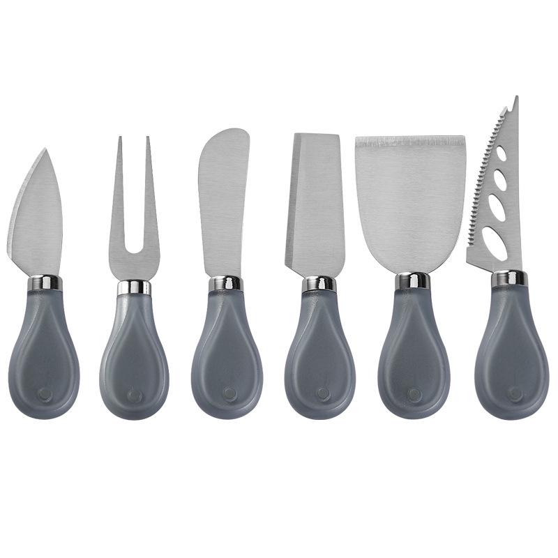 Käsemesser & Gabel Set aus Edelstahl mit Marmeladen-Butterspachtel - 3-teiliges Set