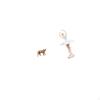 Brass Animal Ballerina Statue Figurine Creative Resin Sculpture Collectable Antique Gift Feng Shui