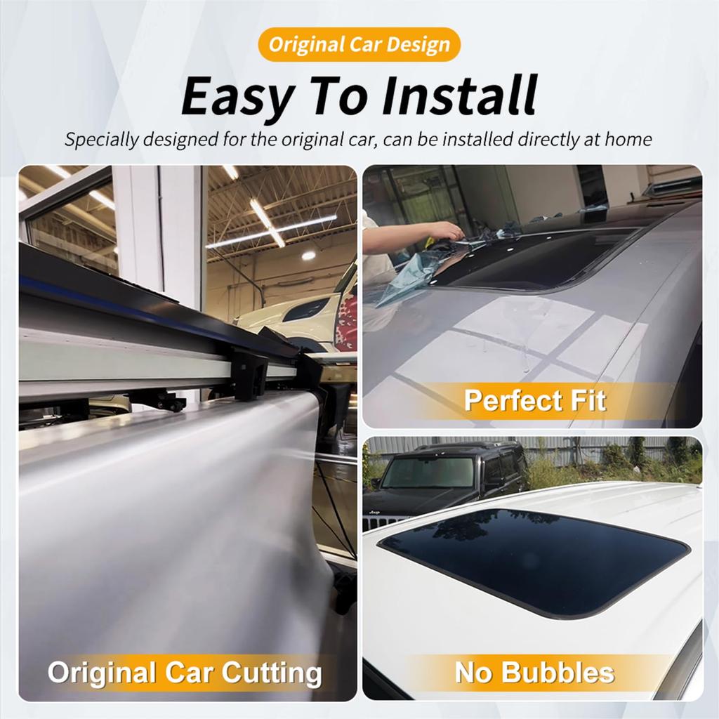 FDAIUN Auto Schiebedach TPU Schutz-Sonnenschutz für Toyota RAV4 Ultra Auto-Fensterfolie für Toyota RAV4 und PHV Auto-Wrap-Folie für verbessertes Außenlicht 1