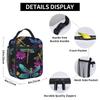 Colorful Dragonfly With Flower Insulated Lunch Bag for Women Kids Leakproof Food Boxes Thermal Lunch Box Tote