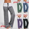 Women's Block Wide Leg Yoga Pants Middle Waist Loose Long Pants Plus Size