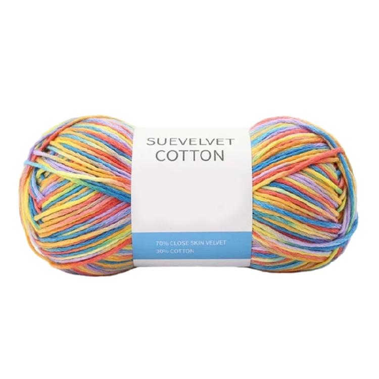 Mixed Color Cotton Yarn Handmade Hat Crochet Thread Supplies Knitting Yarns