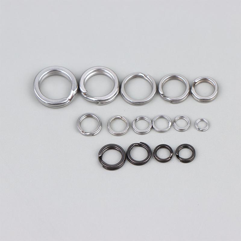 100Pcs Fishing Split Rings Stainless Steel 3.5-12Mm High Quality Strengthen Double Circle Round Snap Pesca Accessories