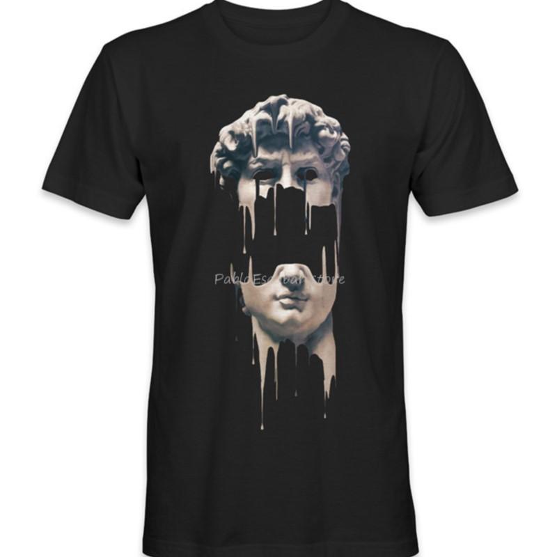 

Капающая Капля Статуя Скульптура Стиль Футболки Круглая Футболка мужская летняя футболка бренд топы мужские с круглым вырезом бренд футболка S