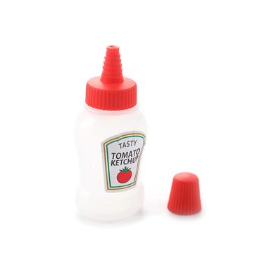 4 bucăți 25 ml mini sticle de ketchup de roșii recipient portabil pentru sos pentru salată