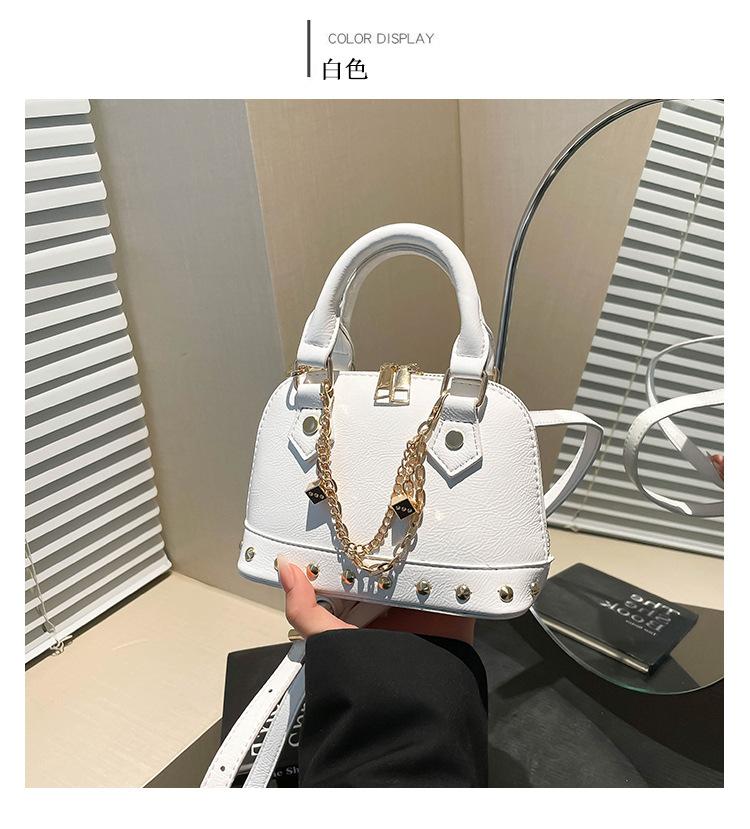 

Сумка женская высококлассная для поездок на работу, сумка-боди, модная нишевая сумочка, индивидуальная, модная, универсальная женская сумка-ракушка белый