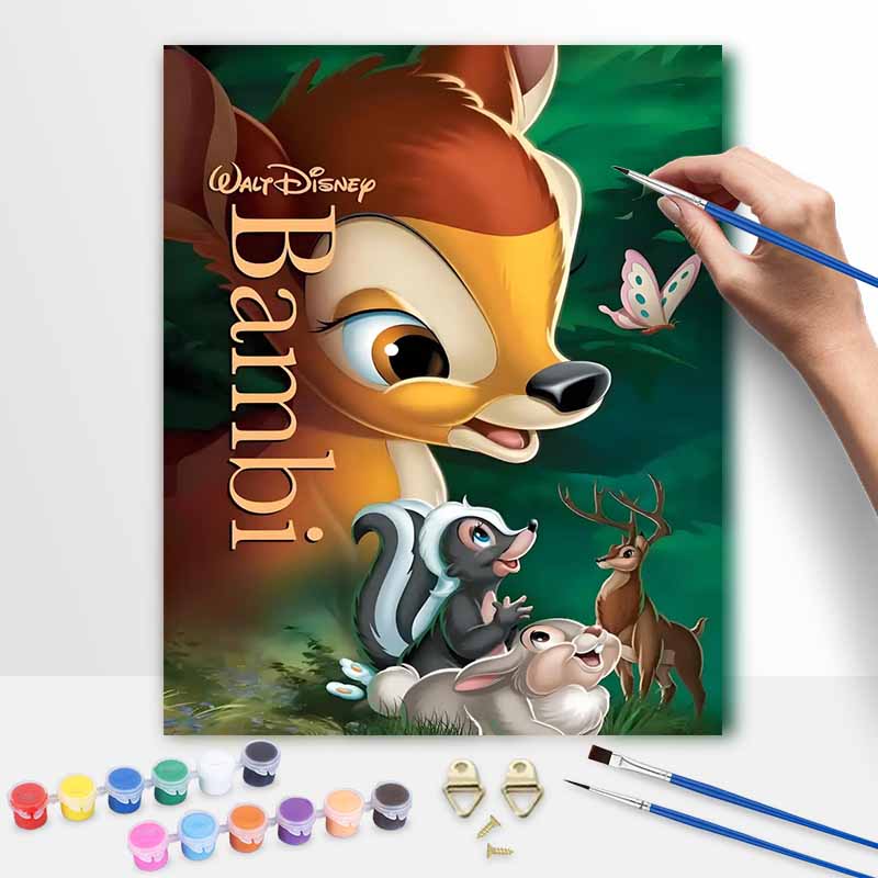 Disney Bambi Oil Painting Kit Digital Painting Art Handmade Diy Home Room Decorations