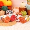 1 Roll, 457*6.4 Cm/180*2.5 Inches, Autumn Harvest Copy Edge Woven Ribbon, Harvest Festival Decoration Ribbon, Pumpkin Maple Leaf Ribbon